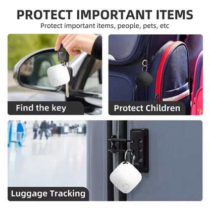 Smart Bluetooth GPS Tracker Tag with Anti-Lost Reminder Android IOS App Compatible Car Key Pet Finder Rated Locator